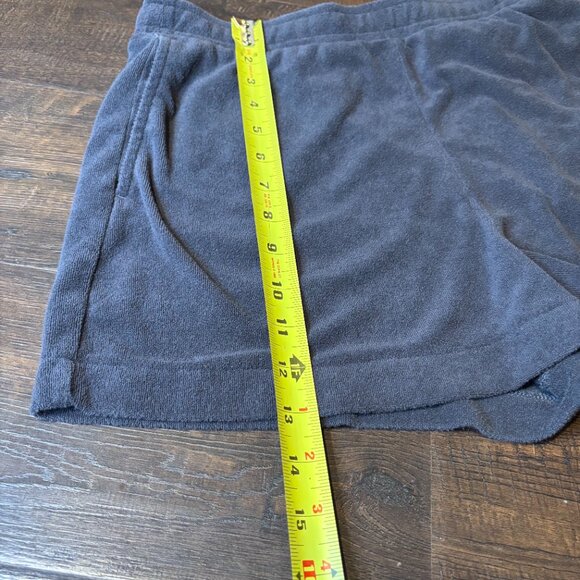H&M Women's Dark Gray Terry Lounge Shorts Size Small Pockets Elastic Waist - Picture 4 of 6